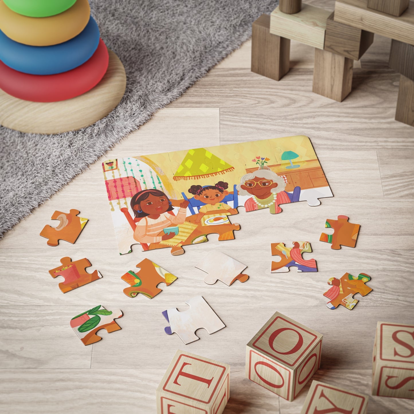 "My Grandmother's Magical Mind" Book Kitchen Scene Kids' Puzzle, 30-Piece