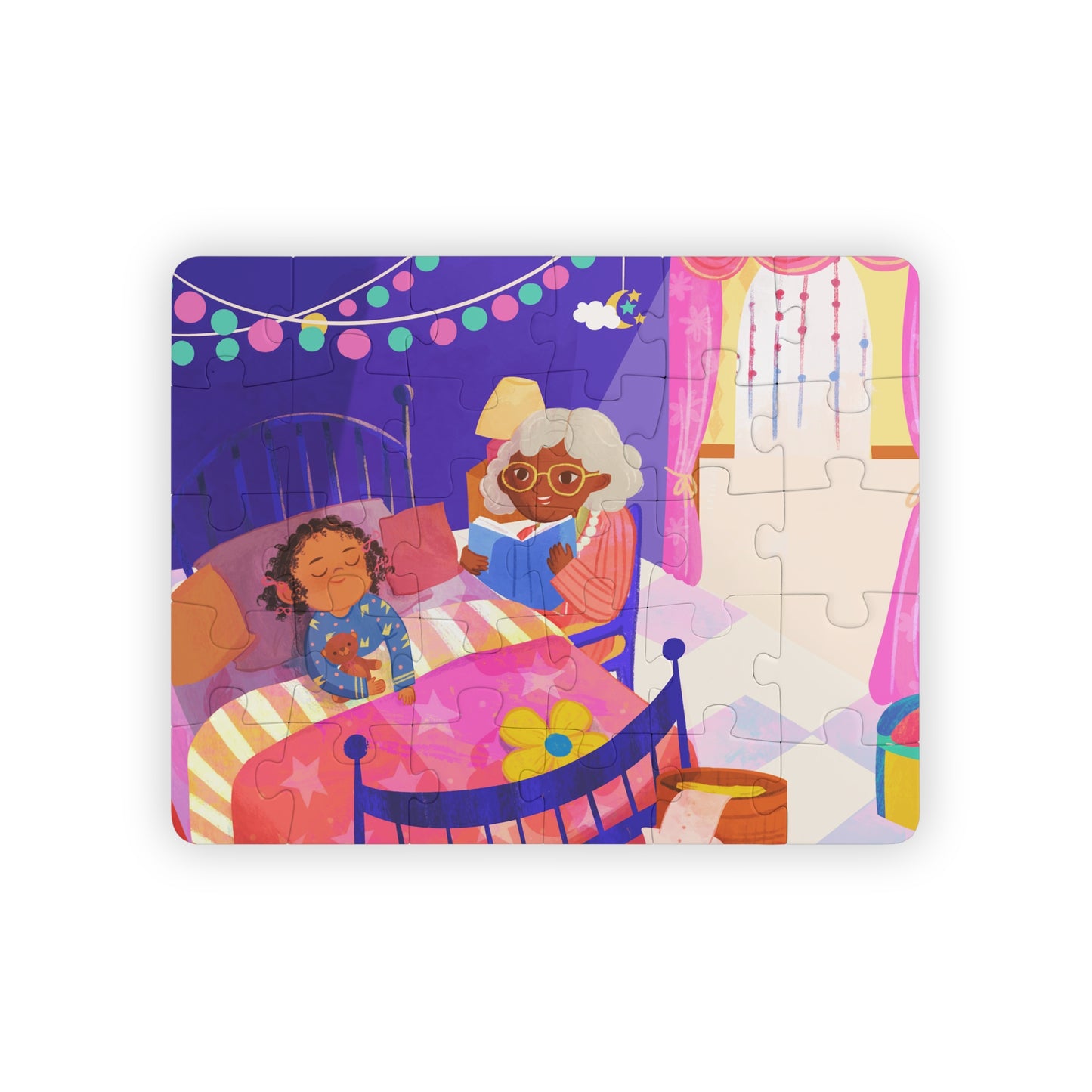 "My Grandmother's Magical Mind" Bedroom Kitchen Scene Kids' Puzzle, 30-Piece