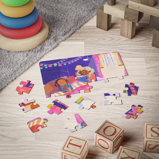 "My Grandmother's Magical Mind" Bedroom Kitchen Scene Kids' Puzzle, 30-Piece